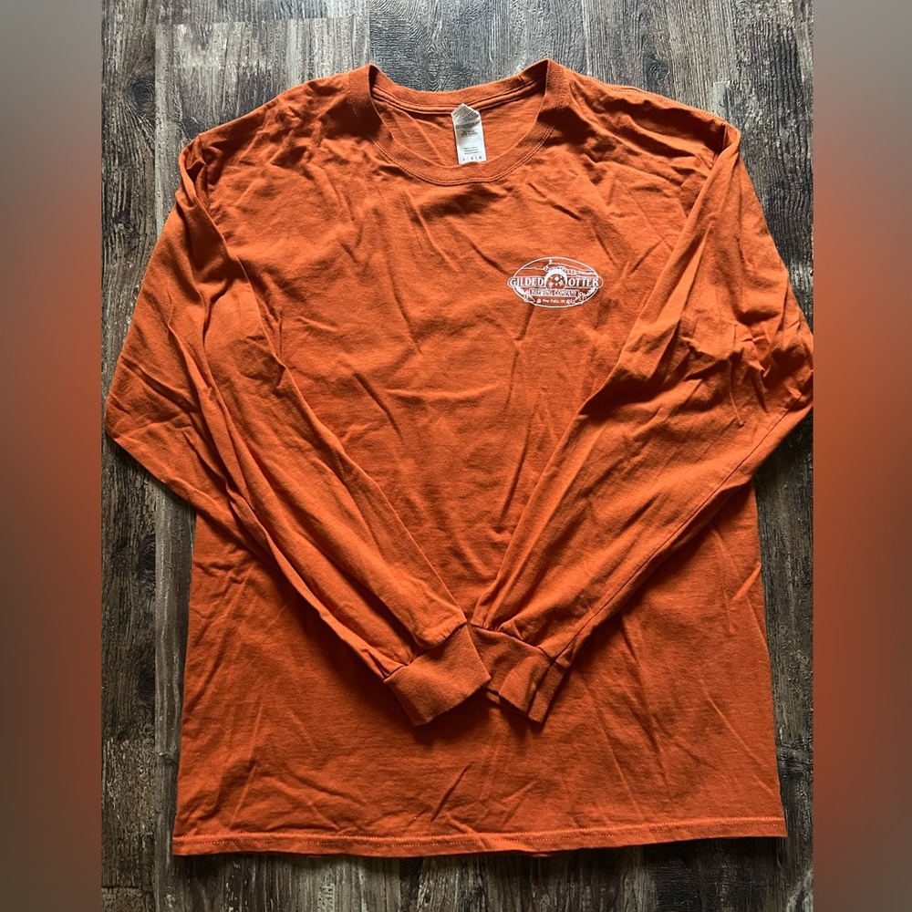 Orange Long Sleeve Tee from New Paltz, New York Size L (Large)
